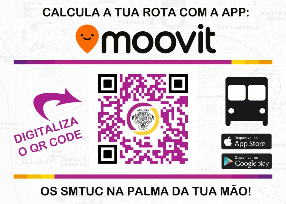 Código QR para aceder à APP Moovit